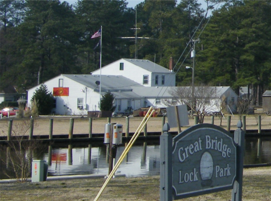 CARS clubhouse and docks from across ICW